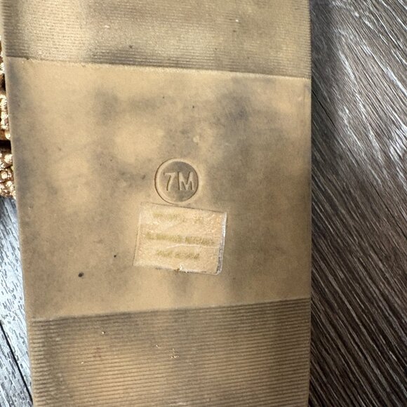 Joie Weaver Tan Woven Buckle Sandals Size 7M Slide Flat Braided Slip-On - Picture 4 of 5